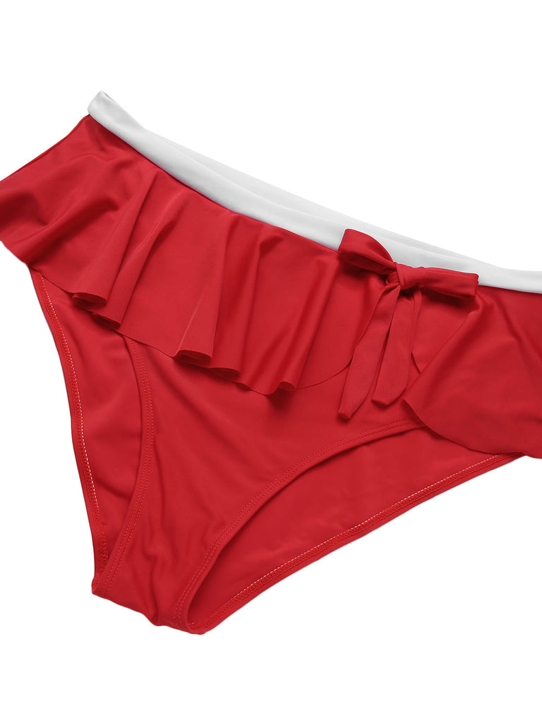 [Übergröße] 1930er Polka Dot Strapsen Badeanzug Set