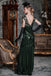 GRÜN 1920ER MAXI FLAPPER KLEID MIT PAILLETTEN