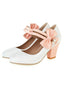 VINTAGE PATCHWORK BOW HOHE ABSATZ SCHUHE