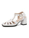 RETRO CUTOUT SANDALEN HIGH HEEL SCHUHE