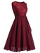 ÄRMELLOSES SWING-KLEID AUS EINER EINFACHER SPITZE
