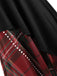 1950ER PATCHWORK BOW PLAID SWING KLEID