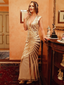 1920ER JAHRE PAILLETTEN ART DECO MAXIKLEID